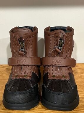 Polo by Ralph Lauren Brown and Black Kids toddler Boots